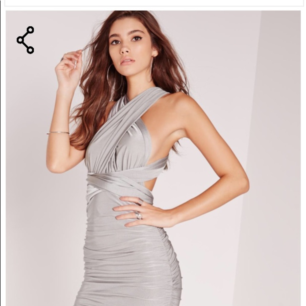 Cute multi-way Missguided dress in Rust, size 12